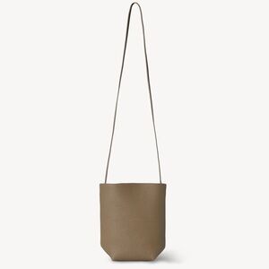 The Row: N/S (North South) Park Crossbody Bag Leather - Smoked Taupe